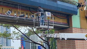 Kamera tilang elektronik di Depok sudah terpasang.