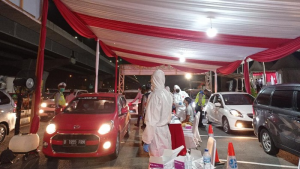 Penyekatan di Tol Jakarta Cikampek