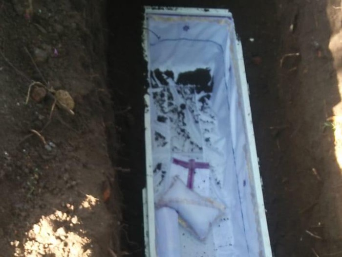 Peti mati kosong yang sempat dikuburkan di Polanharjo, Klaten.