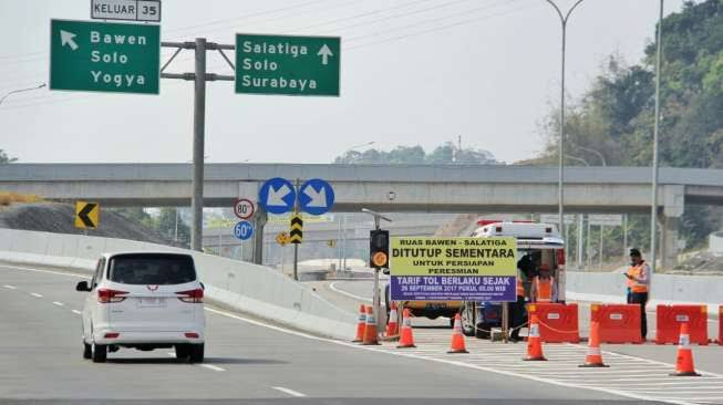 Ilustrasi. Foto suasana exit Tol Pejagan, Brebes, Selasa (28/4/2020).