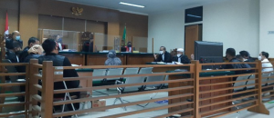 Foto: Sidang dugaan korupsi pengadaan masker Banten
