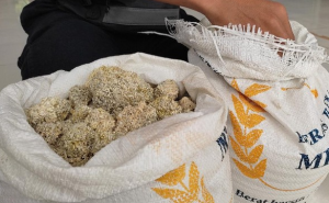 Foto: Beras batu bantuan PPKM di Pandeglang