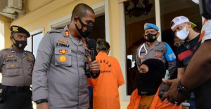 Foto: Polres Asahan menangkap residivis yang menjambret ponsel seorang siswi SMA. Akibat kejadian itu, korban mengalami kecelakaan dan masih dirawat di rumah sakit.