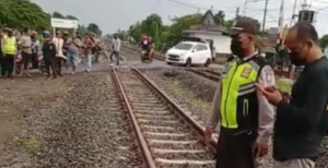 Lokasi pria menabrakkan diri ke kereta api di Jombang