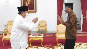 Jokowi dan Prabowo bersilaturahmi di Istana Kepresidenan Yogyakarta.