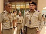 Tampilan baru PNS Badan Pertanahan Nasional kini kenakan baret dan tongkat komando