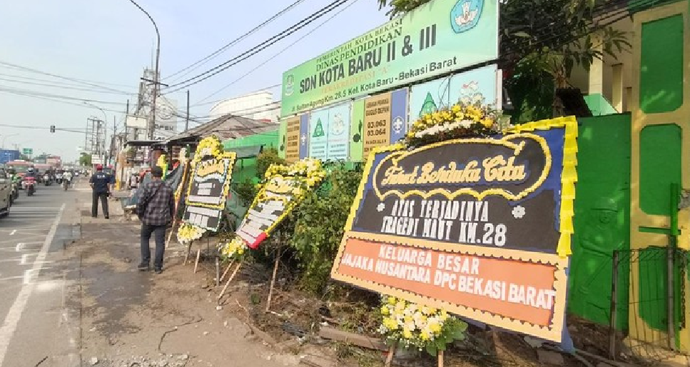 TKP kecelakaan maut Kranji Bekasi