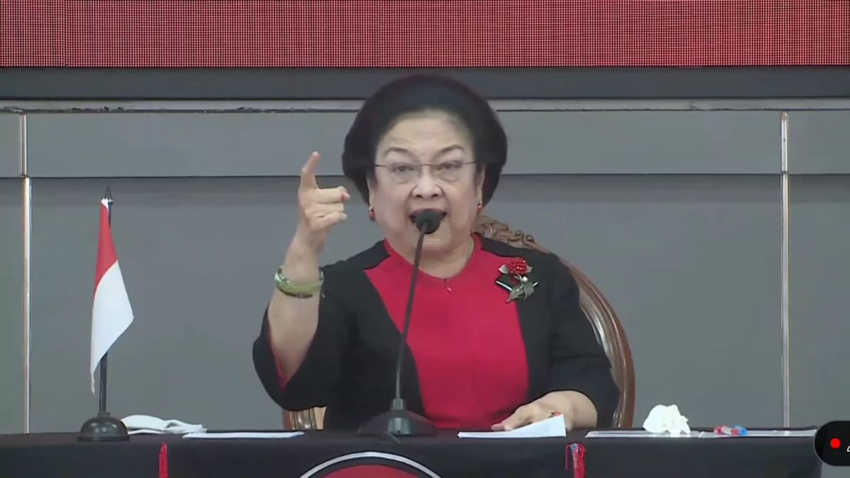 Megawati Saat Rakernas PDIP