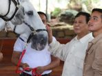 Momen Prabowo Subianto ajari Gibran Rakabuming berkuda di Hambalang