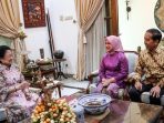 Jokowi dan Iriana Jokowi halalbihalal ke rumah Ketum PDIP Megawati Soekarnoputri