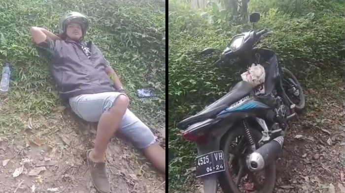 tangkapan layar video viral pria Sukabumi