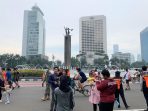 Warga kumpul di bundaran HI hari ini