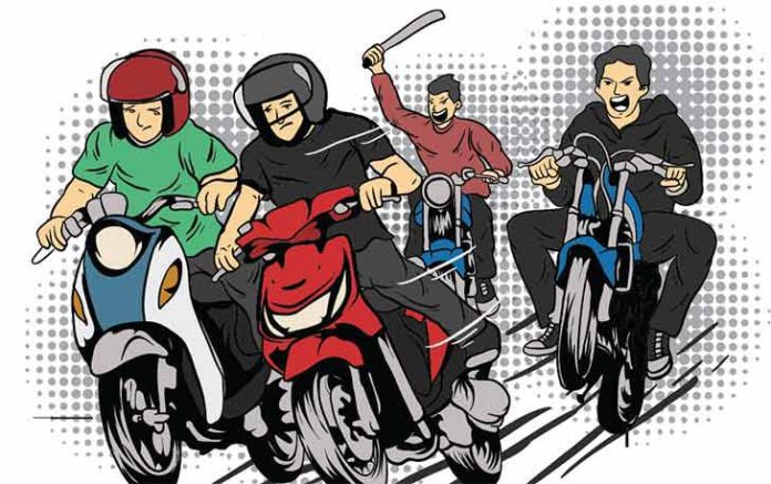 ilustrasi geng motor