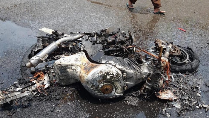 Motor sport terbakar