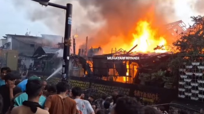 Kebakaran di Sawah Besar Jakpus